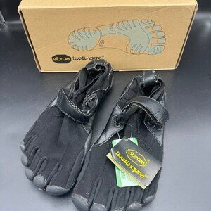 NEW Men's Vibram FiveFingers KSO Trek Kangaroo Leather Size 43 Black